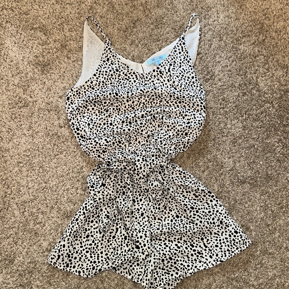 Black and white romper